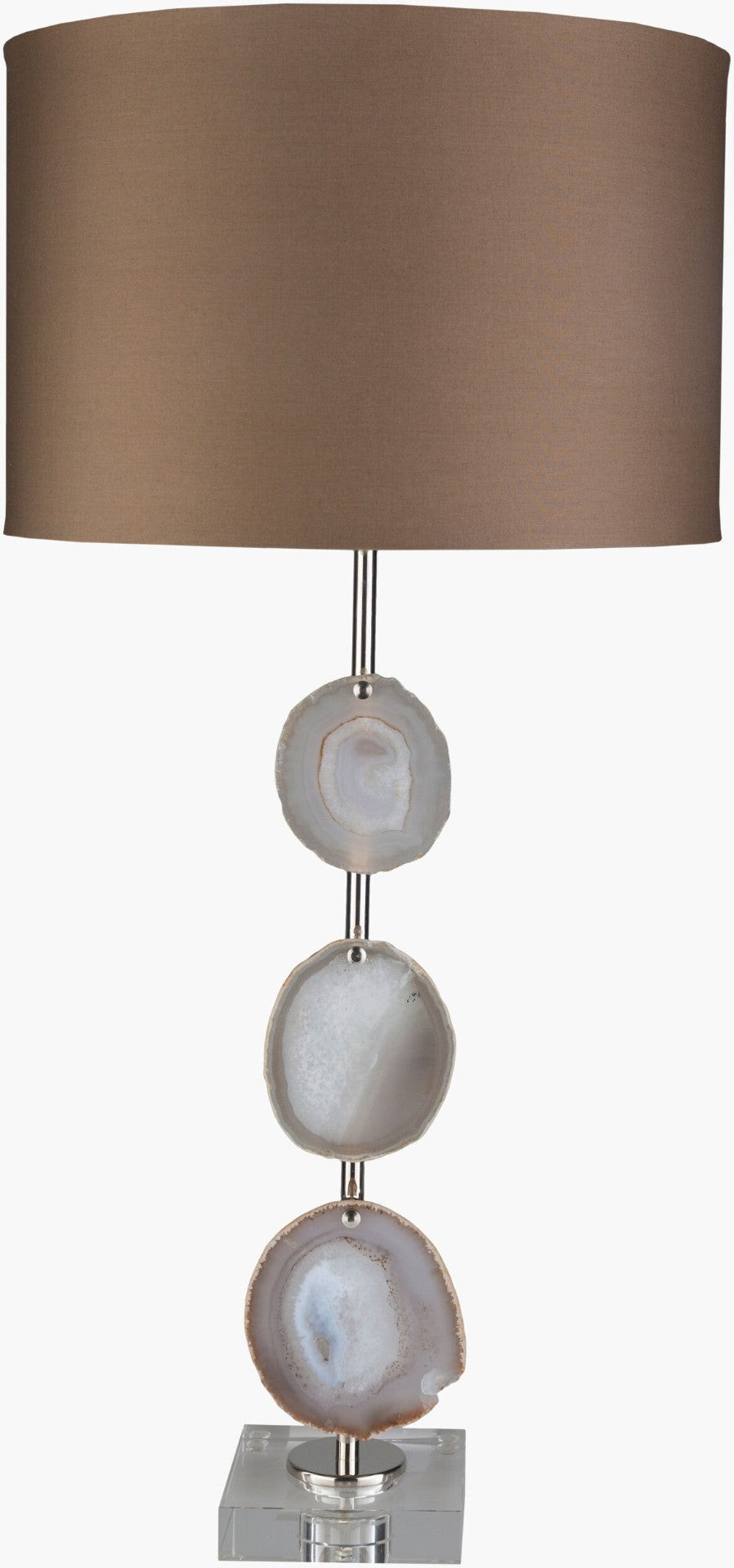 Surya Winston-old Sliced Agate Accent Piece Hand-finished Mineral Decor for Console or Dresser WIS-101