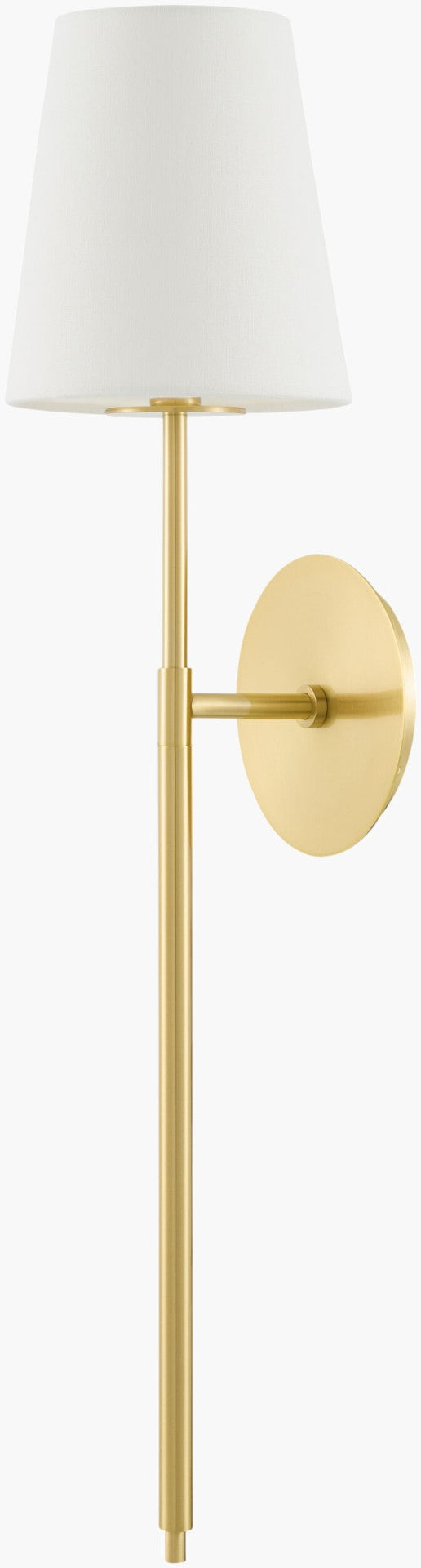 Surya Wivelle Art Deco Metal Frame Linen Shade Wall Sconce for Hallway or Accent Walls WIV-001