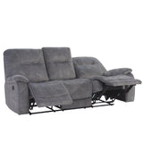 Parker House Cooper - Shadow Grey Manual Glider Reclining Sofa And Two Recliners Grey 100% Polyester (S) Mcoo-311-sgr