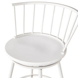 Homelegance By Top-Line Maverick Windsor Swivel Counter Stools with Low Back (Set of 2) White Engineered Wood