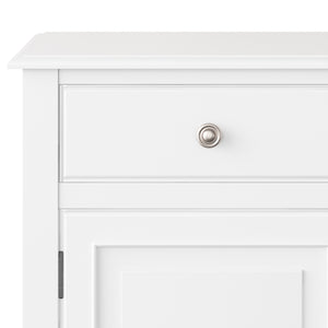 English Elm Connaught Handcrafted Solid Wood Entryway Storage Cabinet In White - Timeless British Colonial Style B136P158544