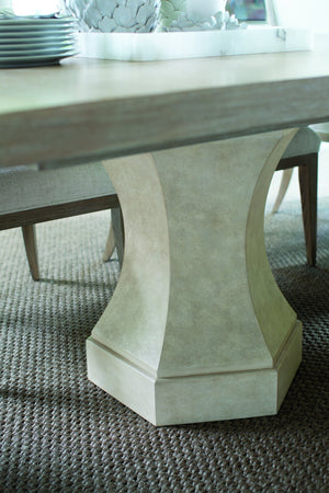 Bernhardt Bernhardt Santa Barbara 7-Piece Dining Set With Extendable Table, Cerused Oak Veneers & Tan Upholstery Sandstone; Textured Cameo K1935