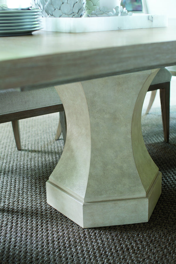 Bernhardt Bernhardt Santa Barbara 7-Piece Dining Set With Extendable Table, Cerused Oak Veneers & Tan Upholstery Sandstone; Textured Cameo K1935