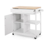 Christopher Knight Home® - Noble House - Telfair Kitchen Cart with Wheels