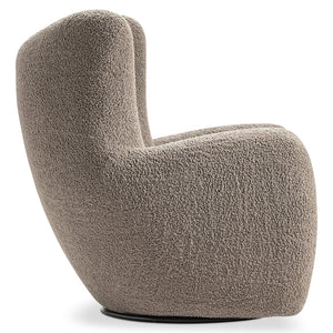 Bernhardt Bernhardt Silvi Sculpted Fabric Swivel Lounge Chair with Deep Curved Seating B802SGO