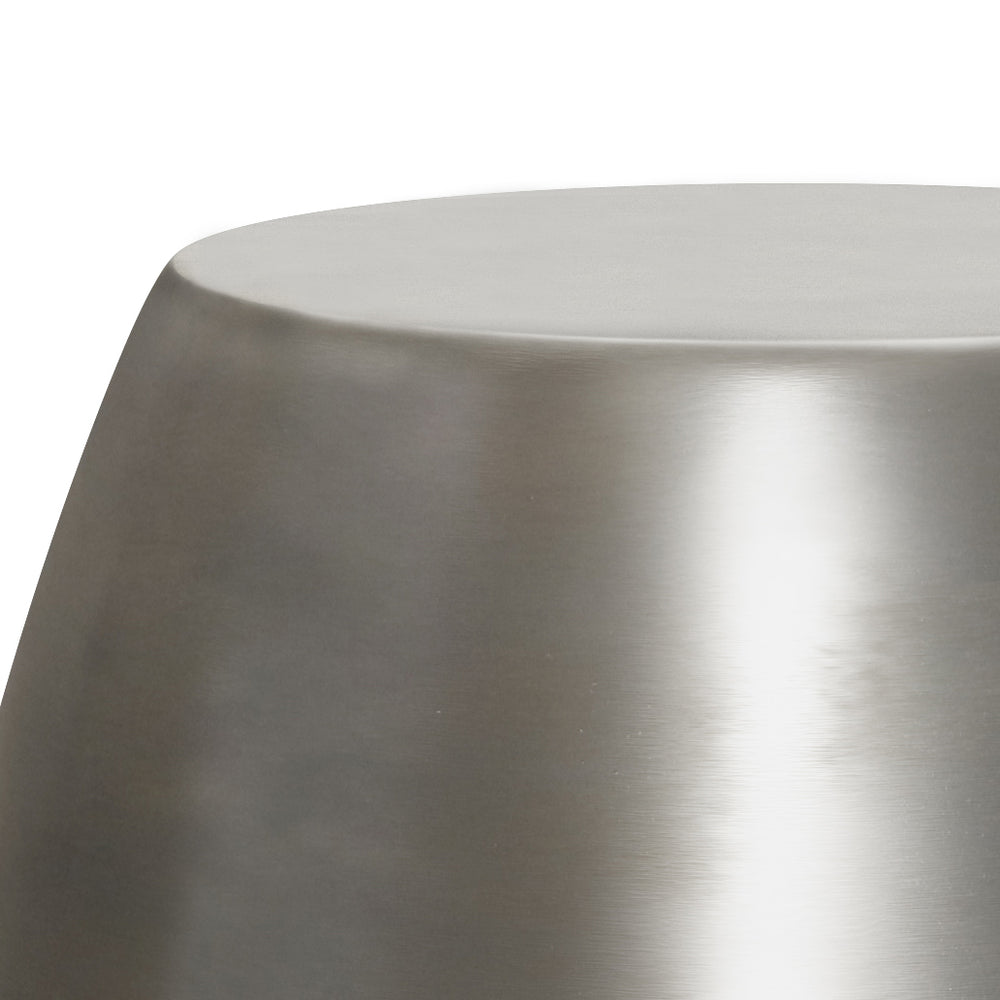 English Elm Flanigan Metal Accent Table with Handcrafted Honeycomb Drum Design in Antique Copper Finish, 19.5" H Gray B136P158969
