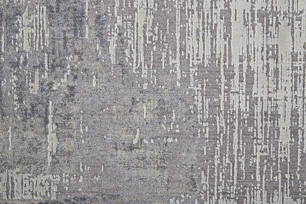 Feizy Rugs Lennon Abstract Distressed Rug - Durable Polyester & Polypropylene For Sophisticated Home Décor Taupe,Tan,Blue Polyester,Polypropylene Len39g1fgrybluc00