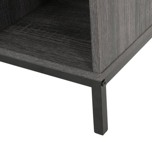 English Elm Christopher Knight Home® - CUBE Contemporary Cube Unit Bookcase in Grey Oak with Faux Wood, Iron Legs, Shelves, Drawer & Cabinets 66446.00