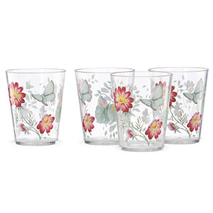 Lenox Butterfly Meadow Acrylic 4-Piece Double Old Fashioned Glass Set Multi, NO COLOR ACRYLIC 866237
