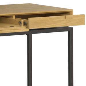 English Elm Banting Mid Century Wide Desk - Stylish Oak Veneer With Ample Storage For Home Office & More B136P158462