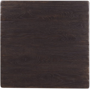 Hooker Furniture Driftwood Rustic End Table With Buckboard Finish, Oak Pedestal Accent Table With Distressed Charm Blacks 6820-80113-99