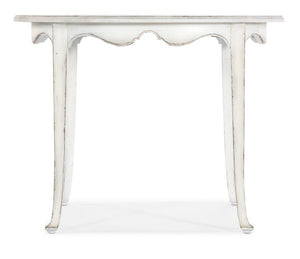 Hooker Furniture Charleston Round Breakfast Table In Magnolia White With Vintage Scalloped Apron & Cabriole Legs, Seats 4 6750-75211-05