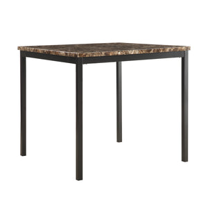 Homelegance By Top-Line Aristos Faux Marble Counter Height Dining Table Black Marble