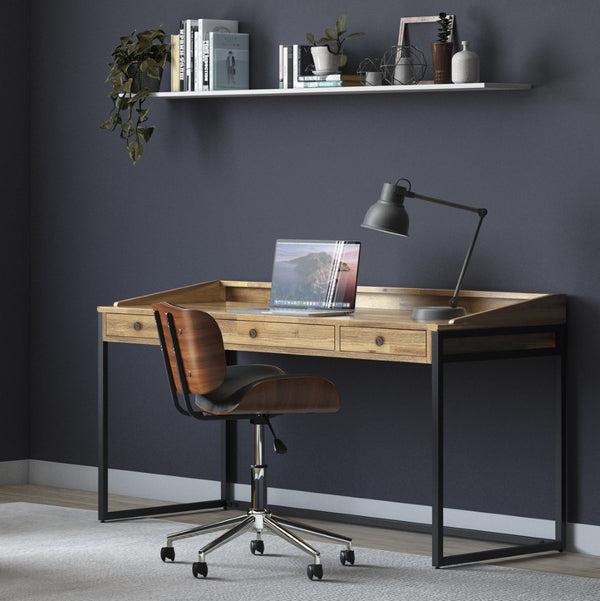 English Elm Ralston Desk - Handcrafted Distressed Golden Wheat With Solid Acacia Top And Versatile Storage Solutions B136P159562-GIGA