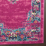 Nourison Passion PSN03 Machine Made Power-loomed Ornamental Border Indoor Only Bohemian Vintage Rug Fuchsia, Pink 100% Polypropylene 99446815118