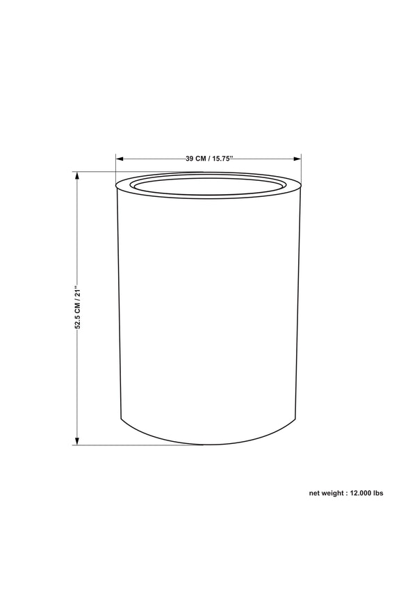 English Elm Corbin Handcrafted Hammered Metal Side Table — 16" Drum Accent Table with Durable Powder Coat Finish Gold B136P158998
