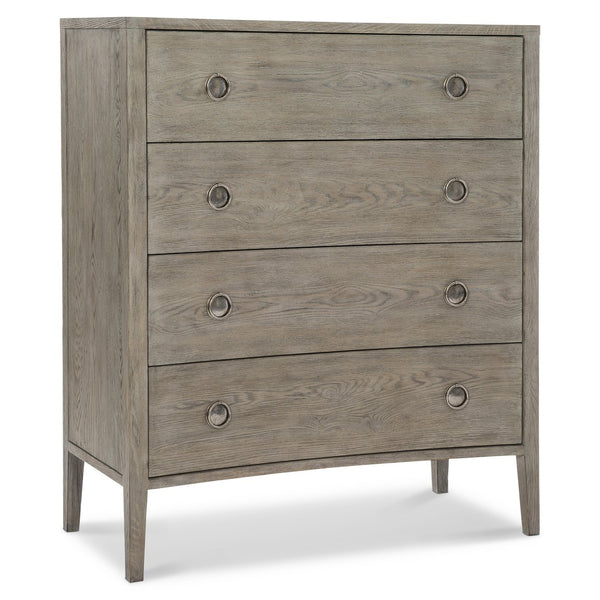 Bernhardt Bernhardt Albion Tall Drawer Chest In Rustic Brushed White Oak With Soft-Close Drawers & Pewter Pulls 311117