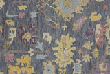 Feizy Rugs Karina Wool Hand Knotted Bohemian & Eclectic Rug Gold/Blue/Purple 2'-6" x 8'