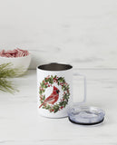 Lenox Cambridge 16 Oz Insulated Red Cardinal Coffee Mug White, WHITE METAL 896197