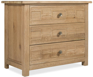 Hooker Furniture Driftwood Bachelor's Chest With Geometric Drawer Fronts, Cedar-Lined Bottom, Self-Closing Drawers Light Wood 6820-90017-80