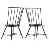 Maverick High Back Windsor Classic Dining Chairs (Set of 2)