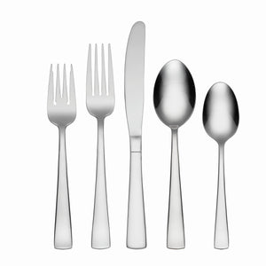 Lenox Oneida Avery 90 Piece Everyday Flatware Set, Service for 12 Metallic, STAINLESS METAL H083090A