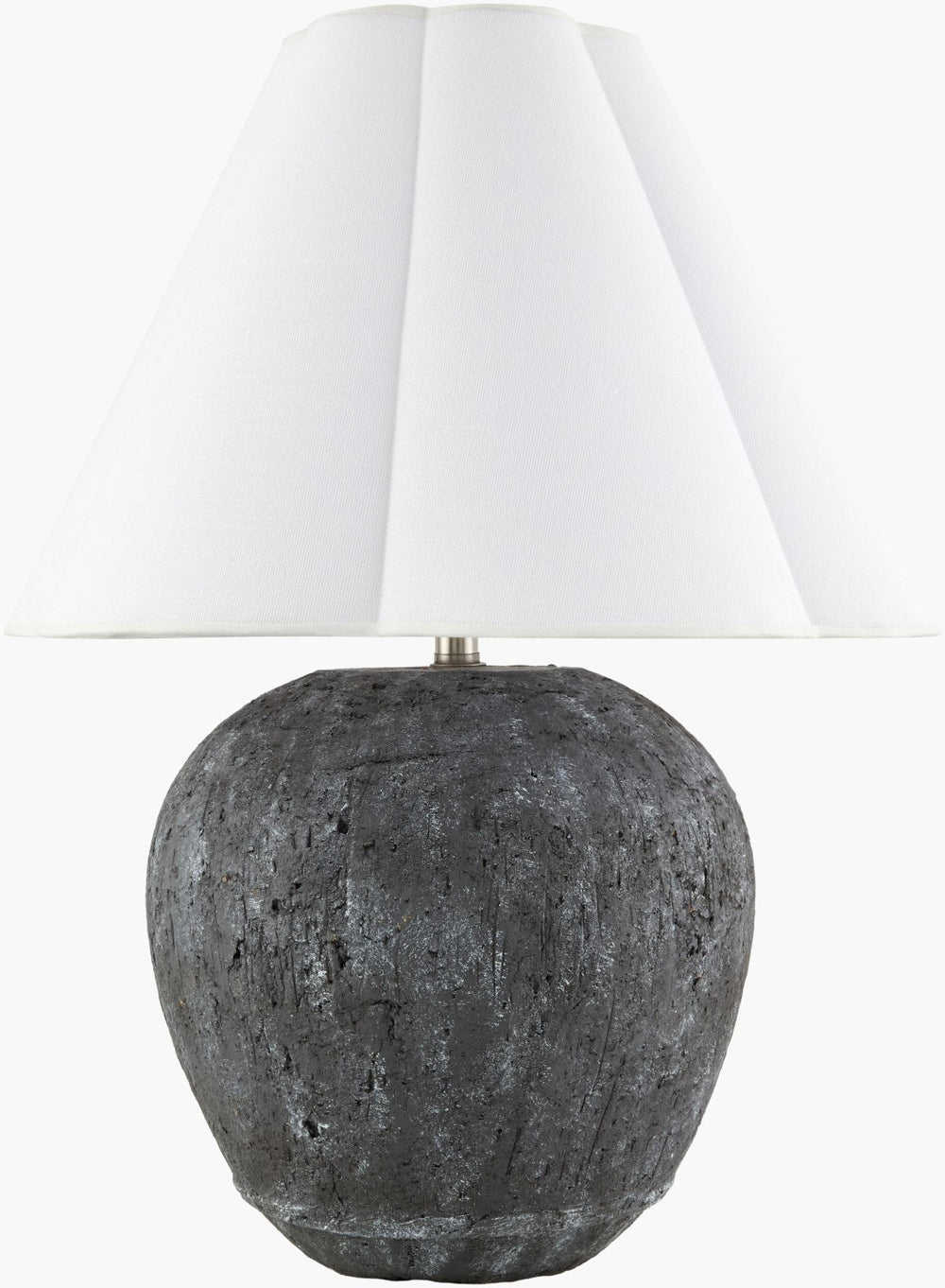 Livabliss Wairaki Cement Base Table Lamp with Linen Shade Arts and Crafts Ambient Living Room Light WKI-002
