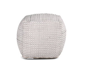English Elm Steve Silver - Hakim Handwoven Square Woolen Pouf White – 21"x21"x20.75" Cotton Blend Cover, Thermocol Fill, Cozy Accent Seat (Durable, Soft, Decorative) B081P157469