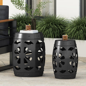 Christopher Knight Home® - Noble House - Sheila Outdoor Metal Side Tables - Set of 2