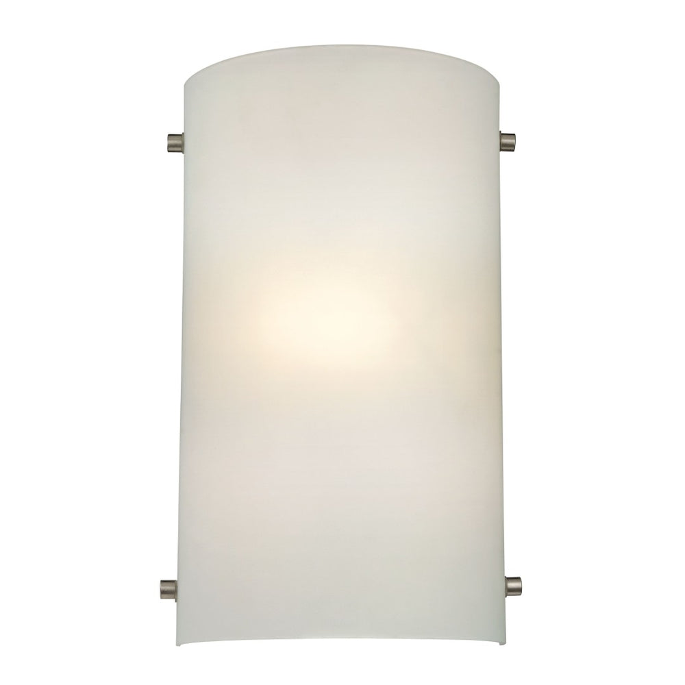 Atlas Arc 12" High 1-Light Sconce - Modern Frosted Glass Design in Sleek Brushed Nickel Finish for Any Room WL11001-NK