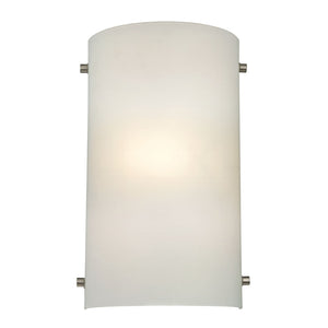 Atlas Arc 12" High 1-Light Sconce - Modern Frosted Glass Design in Sleek Brushed Nickel Finish for Any Room WL11001-NK