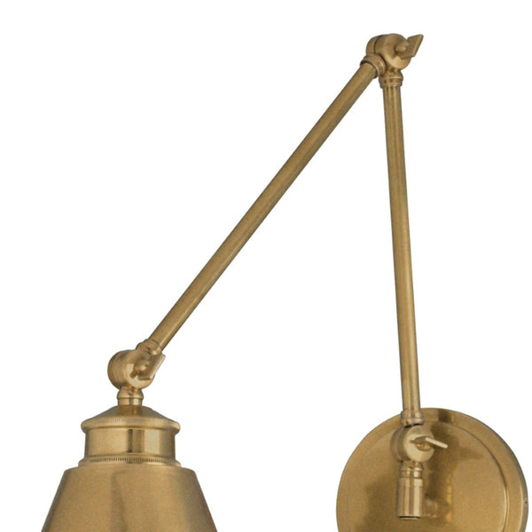 Atlas Aidan 18.5'' High 1-Light Swingarm Sconce - Stylish Adjustable Lighting for Home and Office Spaces Aged Brass WL11002-BS