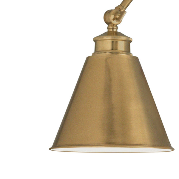 Atlas Aidan 18.5'' High 1-Light Swingarm Sconce - Stylish Adjustable Lighting for Home and Office Spaces Aged Brass WL11002-BS