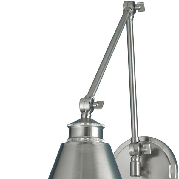 Atlas Aidan 18.5'' High 1-Light Swingarm Sconce - Stylish Adjustable Lighting for Home and Office Spaces Brushed Nickel WL11002-NK
