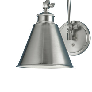 Atlas Aidan 18.5'' High 1-Light Swingarm Sconce - Stylish Adjustable Lighting for Home and Office Spaces Brushed Nickel WL11002-NK