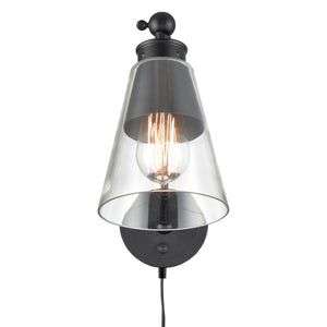 Atlas Albany 1-Light Swingarm Sconce - Matte Black with Adjustable Shade for Stylish Directional Lighting WL11003-BK