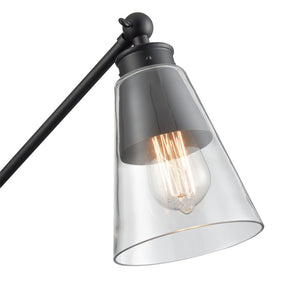 Atlas Albany 1-Light Swingarm Sconce - Matte Black with Adjustable Shade for Stylish Directional Lighting WL11003-BK