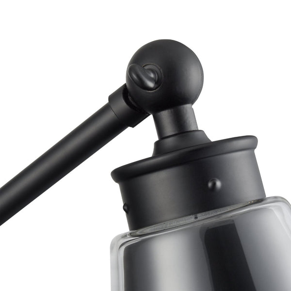 Atlas Albany 1-Light Swingarm Sconce - Matte Black with Adjustable Shade for Stylish Directional Lighting WL11003-BK
