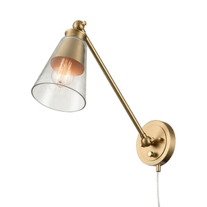 Atlas Albany Adjustable 1-Light Swingarm Sconce - Modern Brushed Gold Design for Sophisticated Spaces WL11003-GD