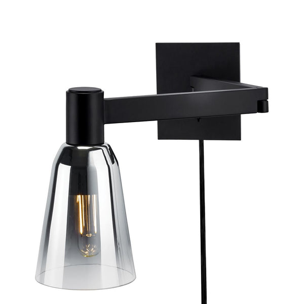 Atlas Audrey 10" Adjustable Swingarm Sconce - Versatile Lighting for Modern and Transitional Spaces Matte Black WL11004-BK