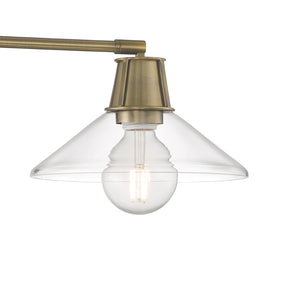 Atlas Dillon 6.75'' High 1-Light Swingarm Sconce - Modern Versatility with Classic Glass Diffuser Design Antique Brass WL11006-BS