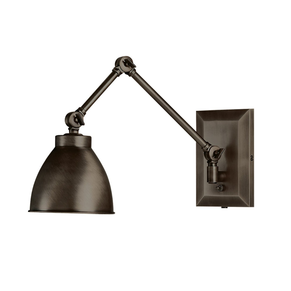 Atlas Maggie 6.75'' High 1-Light Swingarm Sconce - Vintage-Inspired Adjustable Lighting for Any Space Architectural Bronze WL11007-BZ