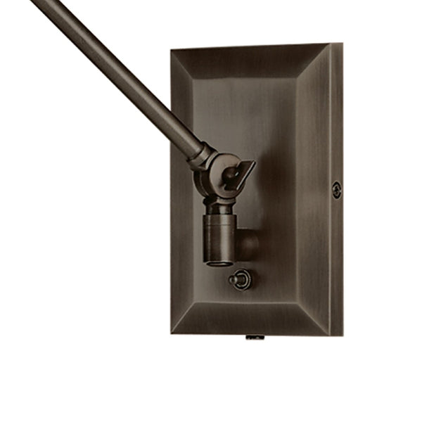 Atlas Maggie 6.75'' High 1-Light Swingarm Sconce - Vintage-Inspired Adjustable Lighting for Any Space Architectural Bronze WL11007-BZ