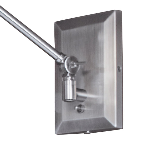 Atlas Maggie 6.75'' High 1-Light Swingarm Sconce - Vintage-Inspired Adjustable Lighting for Any Space Pewter WL11007-SV