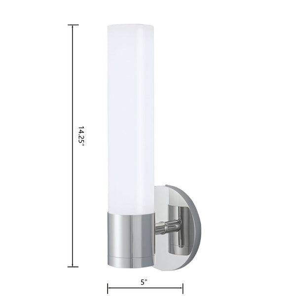 Atlas Abbott 14.25'' High Integrated LED Sconce - Modern Elegance for Stylish Indoor Spaces and Illumination Chrome WL11010-CH
