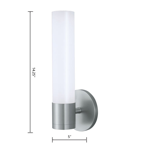 Atlas Abbott 14.25'' High Integrated LED Sconce - Modern Elegance for Stylish Indoor Spaces and Illumination Brushed Nickel WL11010-NK