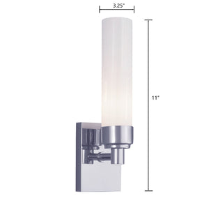 Atlas Alex 11" High Chrome 1-Light Sconce – Elegant Modern Wall Mount for Hallways, Bathrooms & More! WL11012-CH2