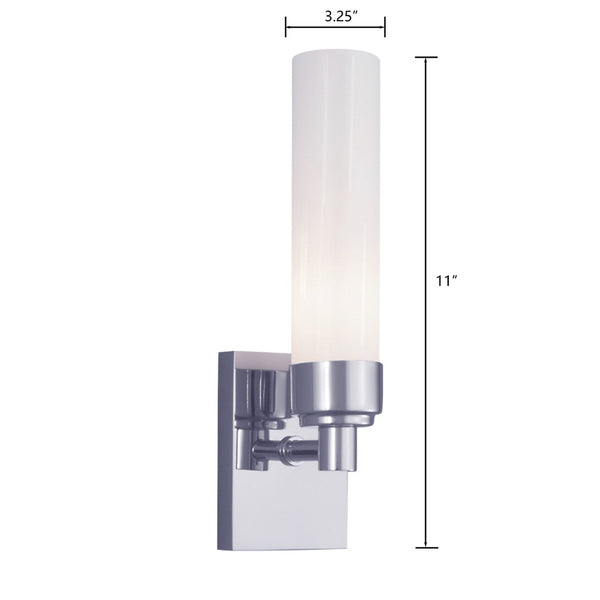 Atlas Alex 11" High Chrome 1-Light Sconce – Elegant Modern Wall Mount for Hallways, Bathrooms & More! WL11012-CH2
