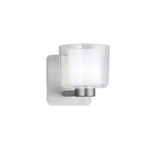 Atlas Alexus 1-Light Wall Sconce in Brushed Nickel - Modern Transitional Design with Two-Tone Glass Shades WL11013-NK