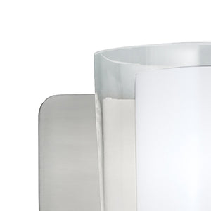 Atlas Alexus 1-Light Wall Sconce in Brushed Nickel - Modern Transitional Design with Two-Tone Glass Shades WL11013-NK